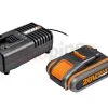 Batterie 20V 2.0Ah Avec Chargeur Worx Power Share WA3601 -Travail sans fil Soldes Magasin batterie 20v 2 0ah avec chargeur worx power share wa3601 86948