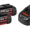 Batterie 36V 6,0Ah (x2) Et Chargeur Bosch GBA + GAL 3680 -Travail sans fil Soldes Magasin batterie 36v 6 0ah x2 et chargeur bosch gba gal 3680 72932