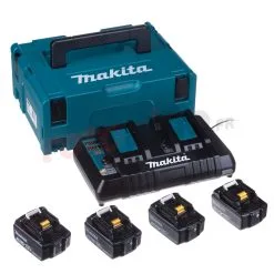 Batteries 18V 3.0Ah X4 Et Chargeur Makita BL1830+DC18RD