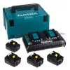 Batteries 18V 5,0Ah (x4) Et Chargeur Makita 9WZBGAA0 -Travail sans fil Soldes Magasin batteries 18v 5 0ah x4 et chargeur makita 9wzbgaa0 80242