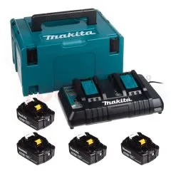 Batteries 18V 6,0Ah (4pcs) Et Chargeur Makita 198091-4