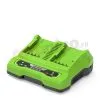 Chargeur 24V Greenworks G24x2UC4 -Travail sans fil Soldes Magasin chargeur 24v greenworks g24x2uc4 122348