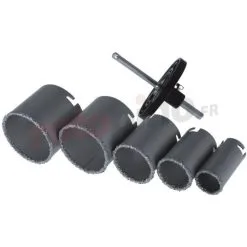 Cutter De Carbure De Remblai De Tungstène Kit, Diamètre 33,43,53,67,73 Mm Dedra DED1517