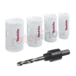 Jeu De Forage 22, 25, 29 Et 32mm + Adaptateur + Guide De Perçage Makita D-33641