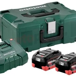 Kit De 2 Batteries 18V LiHD 8.0Ah Et Chargeur ASC Ultra En MetaLoc Metabo