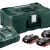 Kit De 3 Batteries 18V LiHD 4.0Ah Avec Chargeur ASC 30-36V En MetaLoc Metabo -Travail sans fil Soldes Magasin kit de 3 batteries 18v lihd 4 0ah avec chargeur asc 30 36v en metaloc metabo 81344