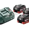 Kit De 3 Batteries 18V LiHD 5.5Ah Et Chargeur ASC 30-36V Metabo -Travail sans fil Soldes Magasin kit de 3 batteries 18v lihd 5 5ah et chargeur asc 30 36v metabo 81347