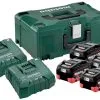 Kit De 4 Batteries 18V LiHD 8.0Ah Et Chargeurs ASC Ultra En MetaLoc Metabo