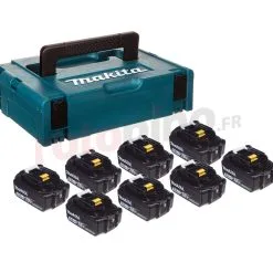 Kit De 8 Batteries 18V 5.0Ah Dans Un Coffret MAKPAC Makita 199697-1