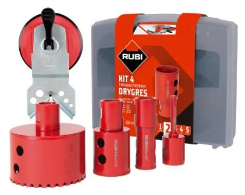 Kit De Trépans Diamantés, 4pcs Rubi DRYGRES PREMIUM 3 Kit De Trépans Diamantés, 4pcs Rubi DRYGRES PREMIUM