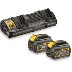 Pack 2 Batteries 54/18V 2,0/6,0Ah + Chargeur Double DeWalt FLEXVOLT DCB132T2