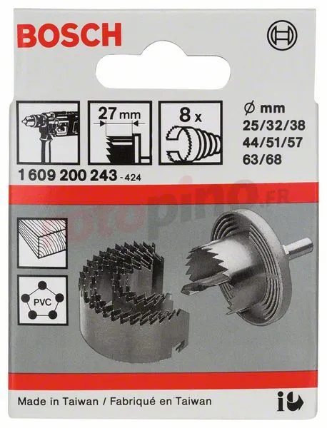 Scies-cloches, Set De 8 Pièces Bosch 4 Scies-cloches, Set De 8 Pièces Bosch – Image 2